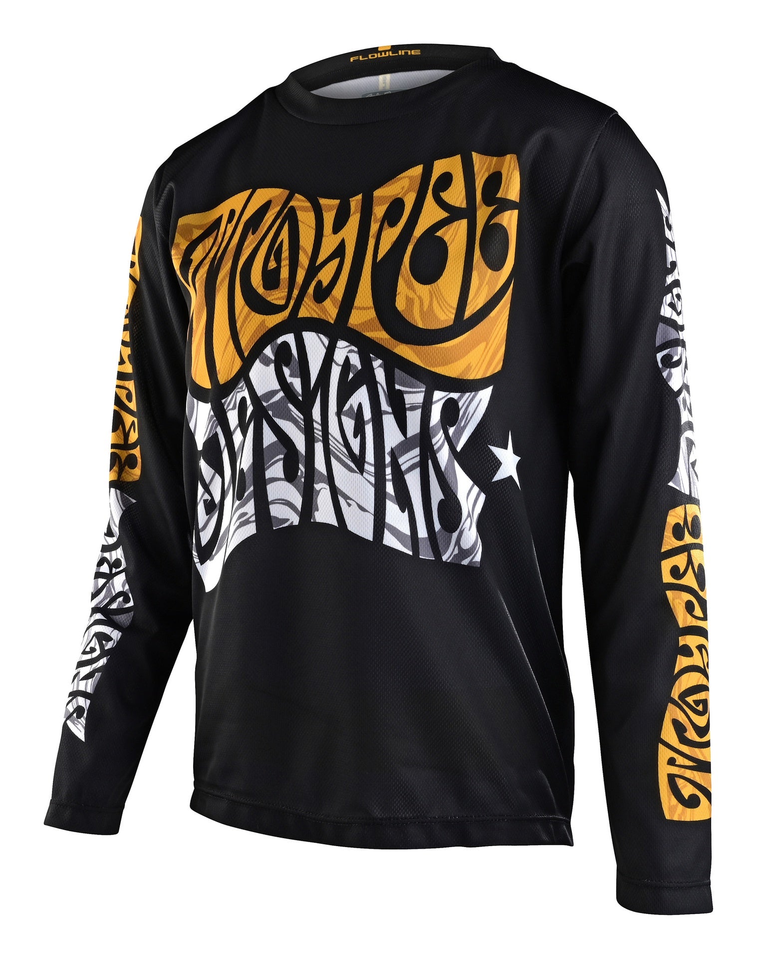 Jersey para niño Troy Lee Designs Flowline Manga Larga Tripper Black